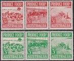 Australia 1953 - Food production (2x strip of 3)