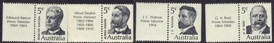 Australia 1969 - Famous Australians (4) with labels