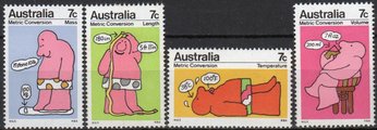 Australia 1973 - Conversion to metric system (4) Australia 1973 - Conversion to metric system (4)
