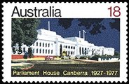 Australia 1977 - Parliament House, Canberra, 50th anniv.