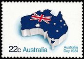 Australia 1981 - Australia Day, flag, map Australia 1981 - Australia Day, flag, map