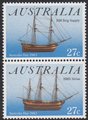 Australia 1983 - Two ships from the First Fleet (pair)