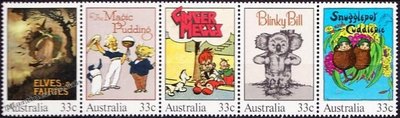 Australia 1985 - Illustrations from classic childrens books (strip of 5)