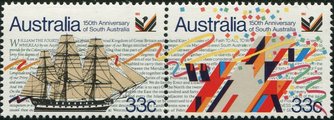 Australia 1986 - 150th Anniversary of South Australia (pair) Australia 1986 - 150th Anniversary of South Australia (pair)