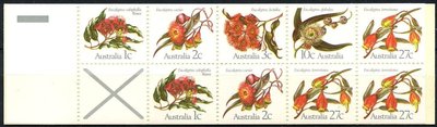 Australia 1982 - Eucalyptus Flowers booklet pane Australia 1982 - Eucalyptus Flowers booklet pane