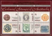 Australia 1990 - Penny Black, 150th Anniv. Colonial stamps Souvenir sheet Australia 1990 - Penny Black, 150th Anniv. Colonial stamps Souvenir sheet