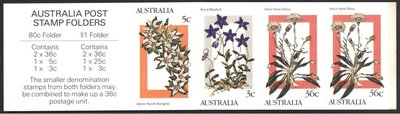 Australia 1986 - Alpine Wildflowers stamp booklet Australia 1986 - Alpine Wildflowers stamp booklet