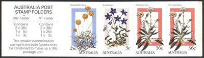 Australia 1986 - Alpine Wildflowers stamp booklet Australia 1986 - Alpine Wildflowers stamp booklet