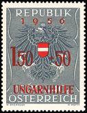 Austria 1956 - Arms of Austria, 1945 overprint 1.50s+50g on 1.60s+40g