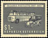 Itävalta 1957 - Austrian Postal Motor Coach Service, 50th anniv.