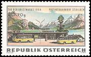 Itävalta 1964 - Stamp Day, Post Bus Terminal, St. Gilgen, Wolfgangsee Itävalta 1964 - Stamp Day, Post Bus Terminal, St. Gilgen, Wolfgangsee