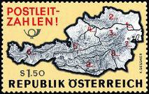 Austria 1966 - Introduction of postal zone numbers