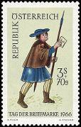 Itävalta 1966 - Stamp Day, Letter Carrier, 16th Century