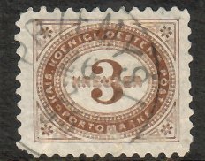 Austria 1895 - Porto Postage due 1894 3kr PRZEMYSL 26/2/1895 12641