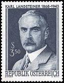 Itävalta 1968 - Dr. Karl Landsteiner (1868-1943), pathologist Itävalta 1968 - Dr. Karl Landsteiner (1868-1943), pathologist