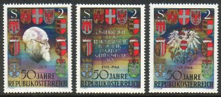 Itävalta 1968 - Republic of Austria, 50th Anniversary (3) Itävalta 1968 - Republic of Austria, 50th Anniversary (3)