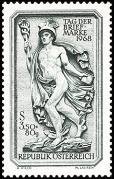 Austria 1968 - Stamp Day, Mercury, Bas-relief from Purkersdorf