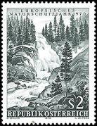 Itävalta 1970 - Krimml waterfalls, European Nature Conservation Year