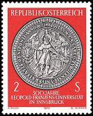 Itävalta 1970 - Leopold Franzens University, Innsbruck, 300th Anniv. Itävalta 1970 - Leopold Franzens University, Innsbruck, 300th Anniv.