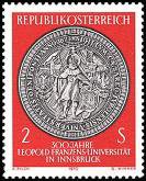 Austria 1970 - Leopold Franzens University, Innsbruck, 300th Anniv.