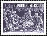 Itävalta 1970 - Christmas postage stamp 1970 - Carving Itävalta 1970 - Christmas postage stamp 1970 - Carving