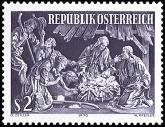 Austria 1970 - Christmas postage stamp 1970 - Carving