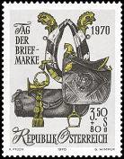 Itävalta 1970 - Stamp Day, Saddle, Bag, Harness and Post Itävalta 1970 - Stamp Day, Saddle, Bag, Harness and Post