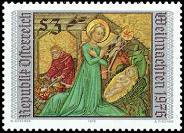 Austria 1977 - Christmas Postage Stamp 1976 - Nativity, Konrad von Friesach, c.1450