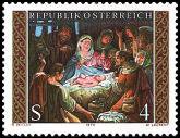 Itävalta 1979 - Christmas Postage Stamp 1979 - Nativity, St. Barbara’s Church