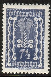 Itävalta 1922 - Definitives 7/38 Symbols of Agriculture 7 1/2