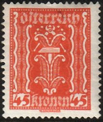 Austria 1922 - Definitives 14/38 Symbols of Labor and Industry 45 Austria 1922 - Definitives 14/38 Symbols of Labor and Industry 45
