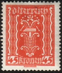 Austria 1922 - Definitives 14/38 Symbols of Labor and Industry 45