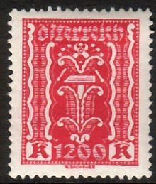 Austria 1922 - Definitives 33/38 Symbols of Labor and Industry 1200