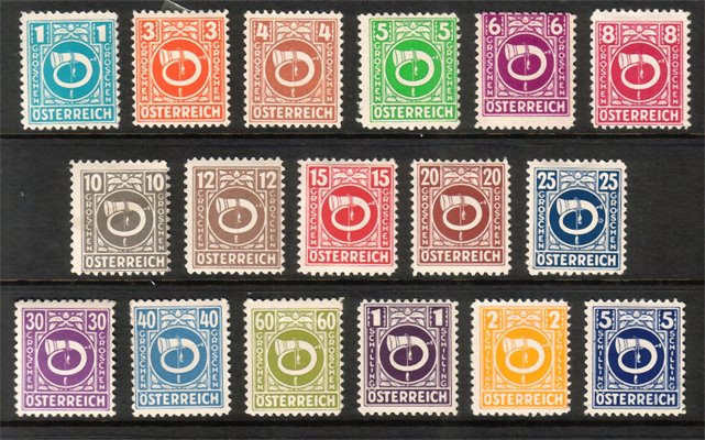 Austria 1945 - Posthorn definitives 1945 (17) Austria 1945 - Posthorn definitives 1945 (17)