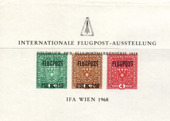 Itävalta 1968 - IFA Wien 1968 (unofficial?) block (top 5mm folded)