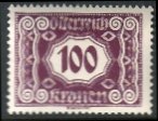 Itävalta 1922 - Porto 1922 Drawing numbers, wide format 1/14 - 100kr