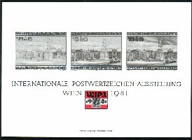 Itävalta 1981 - Wipa 1981 Stamp Exhibition Souvenir Card 1/2 Itävalta 1981 - Wipa 1981 Stamp Exhibition Souvenir Card 1/2