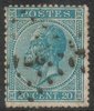 Belgium 1866 - King Leopold I profile 20c perforated 14 1/2x14