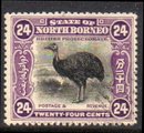 Borneo 1909 - 1909-22 Country views and animals - 24c Cassowary