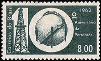 Brasil 1963 - The natl. oil company Petrobras 10th anniv.