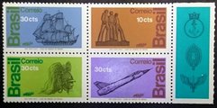 Brasilia 1972 - Armed Forces Day (Block of 4+label)