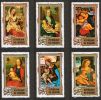 Burundi 1974 - Christmas postage stamps 1974 - Paintings II surcharges (6)