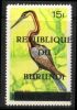 Burundi 1967 - Birds - African anhinga, Overprinted