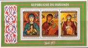 Burundi 1977 - Paintings II (Souvenir sheet of 3) surcharges