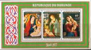 Burundi 1977 - Paintings II (Souvenir sheet of 3) surcharges