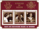 Burundi 1970 - Visit of the King and Queen of Belgium (Souvenir sheet of 3) B Burundi 1970 - Visit of the King and Queen of Belgium (Souvenir sheet of 3) B