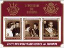 Burundi 1970 - Visit of the King and Queen of Belgium (Souvenir sheet of 3) B