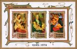 Burundi 1974 - Christmas postage stamps 1974 - Paintings II souvenir sheet 84B Burundi 1974 - Christmas postage stamps 1974 - Paintings II souvenir sheet 84B