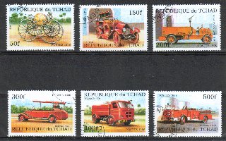 Tsad (Tchad) 1998 - Fire Trucks (6) Tsad (Tchad) 1998 - Fire Trucks (6)