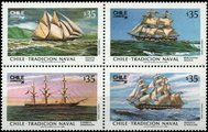 Chile 1986 - Historic Naval Ships (Block of 4) Chile 1986 - Historic Naval Ships (Block of 4)